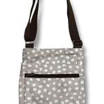 Thirty One Womens Polka Dot Crossbody Hand Bag Purse Shoulder Bag Beige White Tan Photo 0