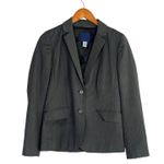 J.Crew Super 120's Wool Pinstripe Suit Blazer Collar Pockets Lined 2 Grey #3874 Photo 9