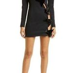 Mother of All Deville Cut Out Velvet Bow Blazer Power Suit Dress Black Medium Photo 0