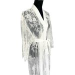 NWT Rya Collection Darling Robe Women’s MEDIUM / LARGE Lace Mesh Ivory Bridal White Size undefined Photo 5