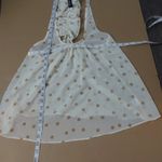 fab'rik fa'brik Polka Dot Ruffled Racerback Tank Top  L Coquette Girl Prints Twee Y2K Photo 5