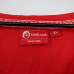 Heidi com Red Swiss Flag V Neck T Shirt XL Cotton Modal Made in Turkey Photo 2