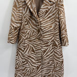 Kasper  Zebra Print dressy Coat Jacket Women’s Brown Beige 3/4 Sleeve size 14 Photo 0