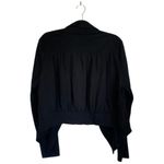 Theory Wool Silk Open Front Cardigan Black Size 10 Elegant Chic Capsule Basic Photo 1