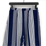 Show Me Your Mumu Eli's Wide Leg Striped Trousers Navy Blue White M Photo 10