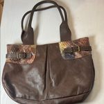 Renzo Costa Elegant Brown Leather Shoulder Bag with Tan Accents Photo 2