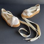 RHIANNA FENTY X PUMA | Cream Bow Creeper Flatform Sandals Sz 8 White Photo 4