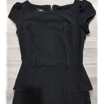 BCX Black Peplum Sheath Dress Cap Sleeve Photo 1