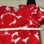 Vintage red floral puff sleeve shift dress Size undefined Photo 8