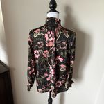 Tuckernuck Womens Floral Mockneck Long Sleeve Shirt Top Small Colorful Black Photo 4