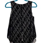 White House | Black Market WHBM Layered Split Back V Neck Sleeveless High Low Blouse Photo 5