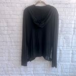 BCBGMAXAZRIA black zip up lightweight sweatshirt Womans size medium Photo 2