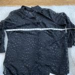 Maggie Barnes Vintage  Top Shirt Blouse Tunic 20W Black Long Sleeve Sheer Dots Photo 7