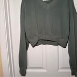 Aerie Offline by Woman’s Small Cropped Green V-Neck Sweatshirt Photo 3