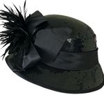 Vintage Tuscany Fine Millinery Black Church Derby Hat Photo 3
