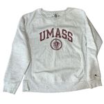 Champion  UMASS‎ Reverse Weave Crew Neck Heavyweight Sweatshirt Large Gray Cotton Photo 12