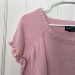 Elementz Vintage women’s light pink ruffle sleeve knit sweater scoop neck top XL Photo 1