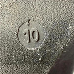 American Eagle WOMENS SIZE 10 GRAY SUEDE LIKE ANKLE BOOT BACK ZIPPER 4”HEEL Photo 9