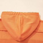 NWT Women’s Floral Patchwork Hoodie with Drawstring Orange Size Large Photo 6