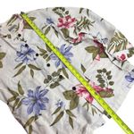 Coldwater Creek  Floral Linen Blend Button Down Blazer Topper Photo 7