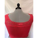 Y2K Jolie & Joy Knit Crochet Crop Womens Tank Top Sz 2X Coral Coquette Festival Orange Photo 9