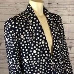 Vintage Studio by Michelle Stuart navy white Polkadot jacket & skirt size medium Blue Photo 2