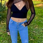 Blue Blush Long Sleeve Mesh Trim Set- 2 Piece  Photo 2