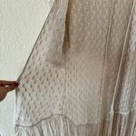 Liberty Love  Womans Sz Small Cardigan Sweater Knit Open Front Fringe Trim Beige Photo 4