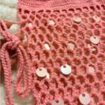 SheIn Pink Crochet cover up with sequins Photo 4