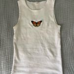 Brandy Melville  Butterfly Tank Top White John Galt  Photo 0
