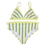 Kona Sol New  Striped 2 Piece Bikini Swimsuit Womens 2X Bottom XL Triangle Top Photo 0