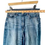 American Eagle Curvy Super High Rise Baggy Wide Leg Jeans 2 Short Distressed Blue Photo 3