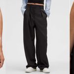 Lululemon Pleat Front High Rise Wide Leg Trouser Black 30.5in 10 Photo 1