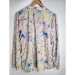 Eloquii  Blouse Womens Plus Size 14 Pastel Night Garden Floral Button Up Office Photo 2
