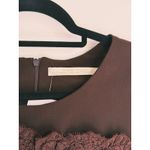 Shannon McLean Lace Tweed Dress Brown Vintage Dark Academia Career Event Photo 4