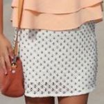 ZARA  cream / ivory / off white sequin embellished crochet mini skirt Photo 3