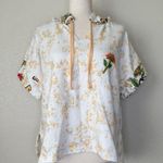 Anthropologie  Daily Practice Emrbroidered Short Sleeves Hoodie Photo 0