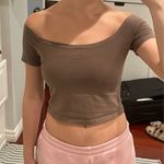 John Galt  Women’s Crop Top- Brown Photo 3