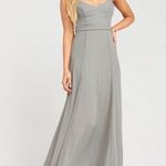 Show Me Your Mumu Godshaw Goddess Gown Soft
Charcoal Crisp Bridesmaid Size L New Photo 4
