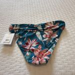 La Blanca Blue Caribbean Current Orchid Floral Ruched Bikini Swim Bottom 10 NWT Photo 8