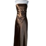 RUNAWAY THE LABEL  x REVOLVE Kristine Dress in Chocolate Small New Womens Satin Photo 3