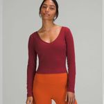 Lululemon Women’s 8 Align Long Sleeve Mulled Wine Buttery Soft Minimalist New Photo 6