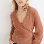 Madewell  Balloon Sleeve Wrap Sweater in Burnished Blush Small Dainty Retro 90s Photo 6