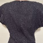 Stenay Vintage Black & Gold Beaded 100% Silk dress woman size 4 cocktail Photo 5