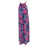 Lilly Pulitzer Bingham midi Halter dress high tide Turtle amazeme missing tie L Photo 9