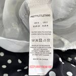 Pretty Little Thing  Polka Dot Ruched Frill Long Sleeve Mini Dress Black White Size 2 Photo 16