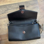 Michael Kors  Black Clutch with Silver Chain Photo 3