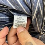 Altar'd State Altar’d State Blue Vertical Striped Paperbag Highwaisted Pants Photo 4