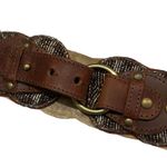 Glass Beaded Belt with leather accent buckle, Sz XS/S Photo 9