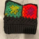 Handmade Crochet Cat Animal Ear Beanie Hat Cozy Ribbed Brim Stretch Winter Hat Photo 4